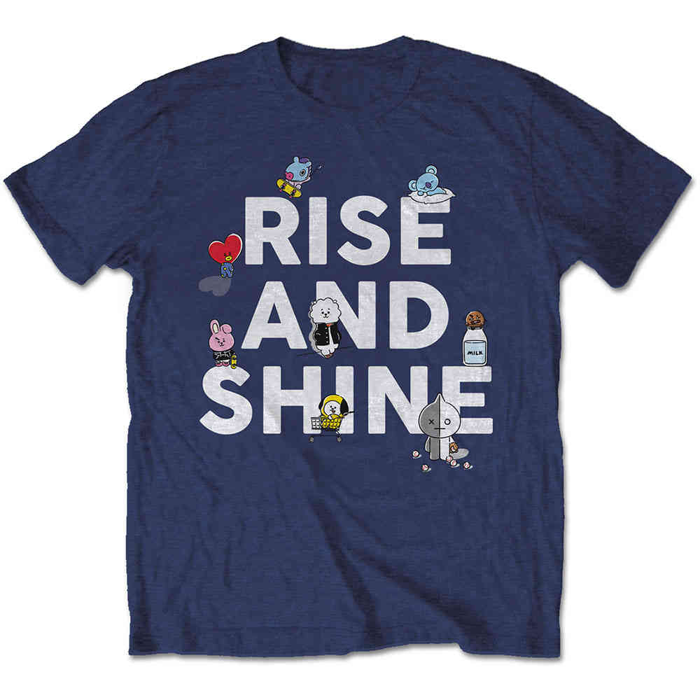 BT21 - Rise And Shine Heren Tshirt - Blauw